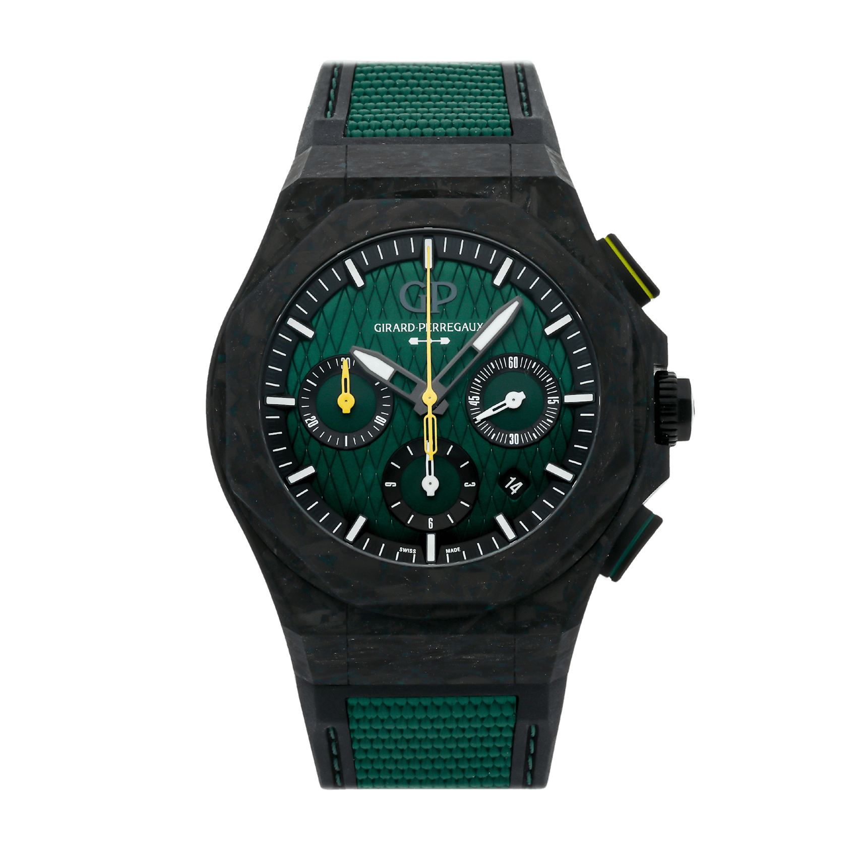 Vertical Pre-Owned Girard-Perregaux Laureato Absolute Chronograph Aston Martin F1 Edition 81060-41-3071-1CX
