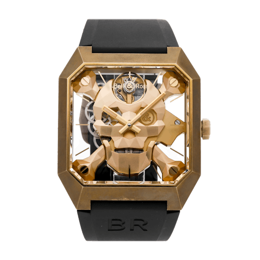 Vertical Pre-Owned Bell & Ross BR 01 Cyber Skull Limited Edition BR01-CSK-BR/SRB