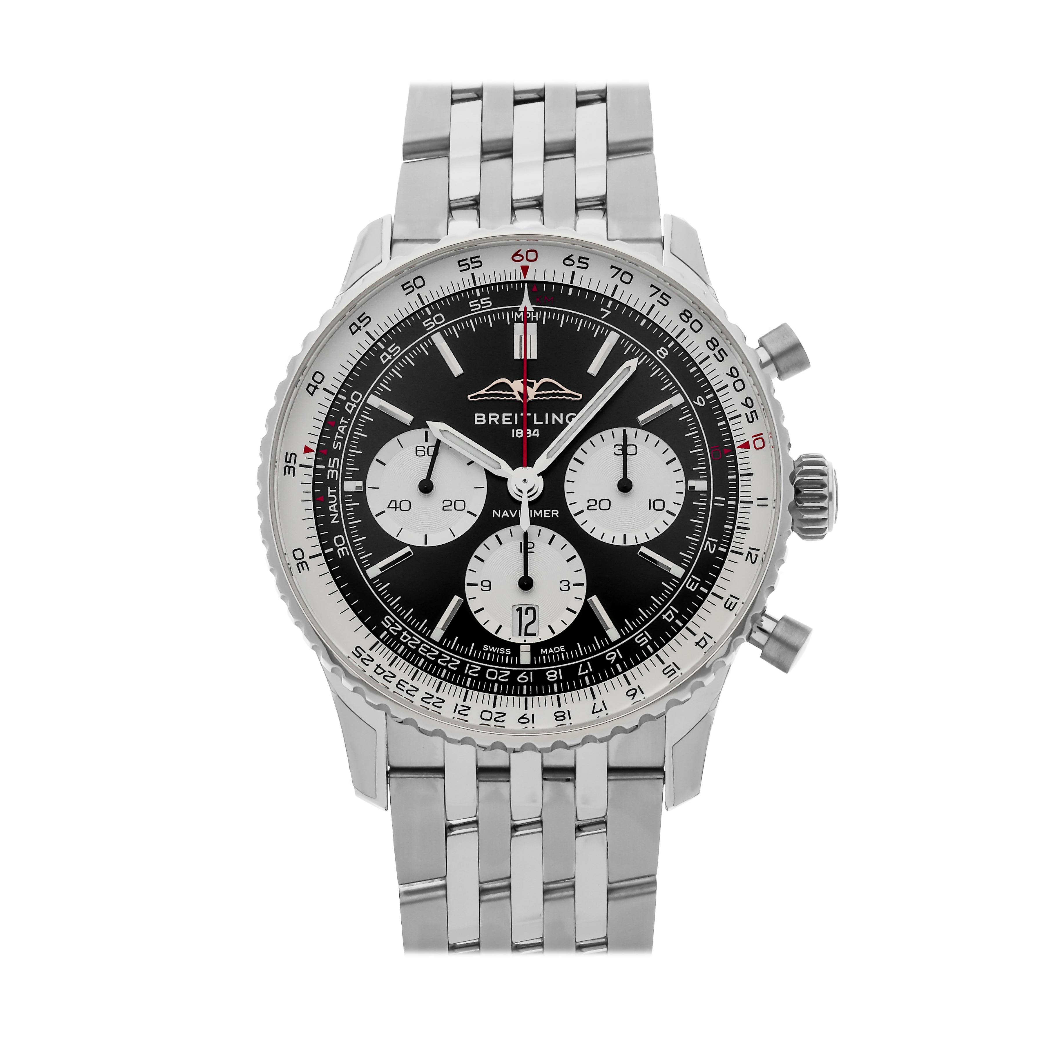 Vertical Pre-Owned Breitling Navitimer B01 Chronograph AB0138211B1A1