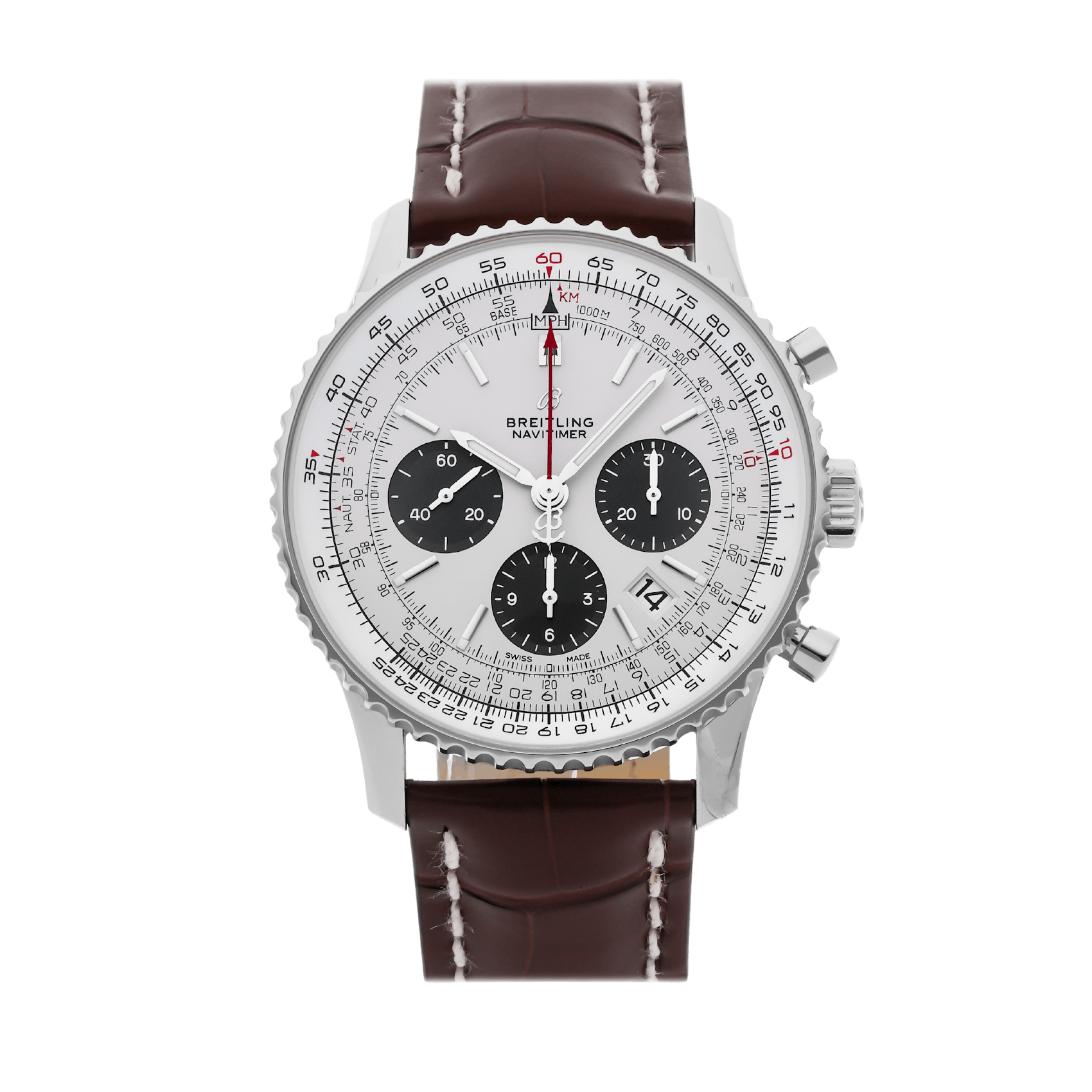 Vertical Pre-Owned Breitling Navitimer B01 Chronograph AB0121211G1P1