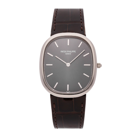 Vertical Pre-Owned Patek Philippe Golden Ellipse 3738/100G-012