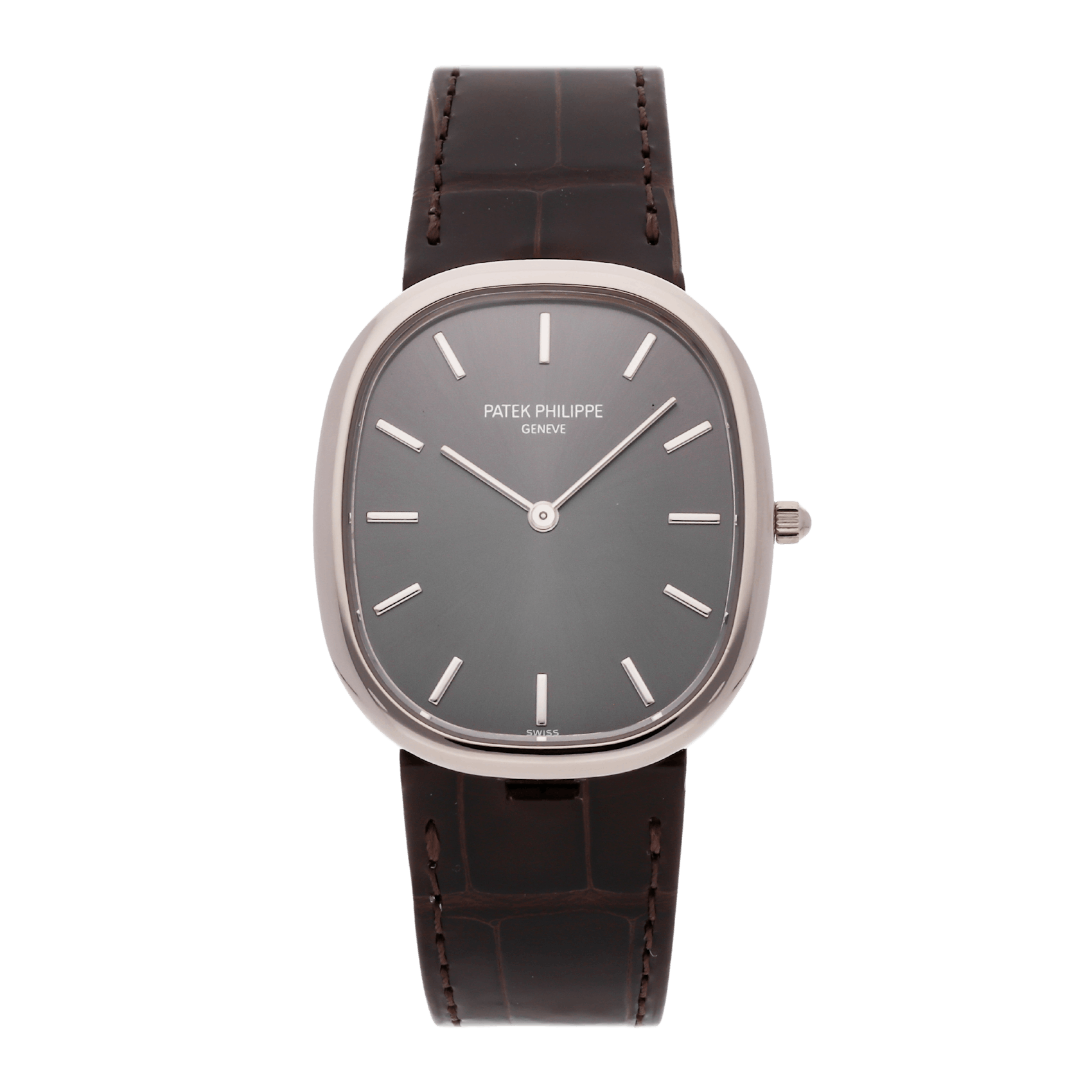 Vertical Pre-Owned Patek Philippe Golden Ellipse 3738/100G-012