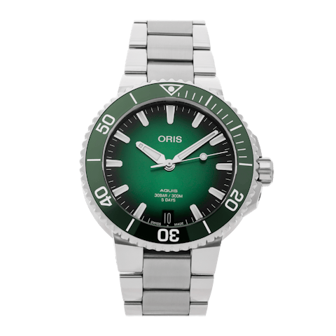 Vertical Pre-Owned Oris Aquis Date Calibre 400 01 400 7769 4157-07 8 22 09PEB