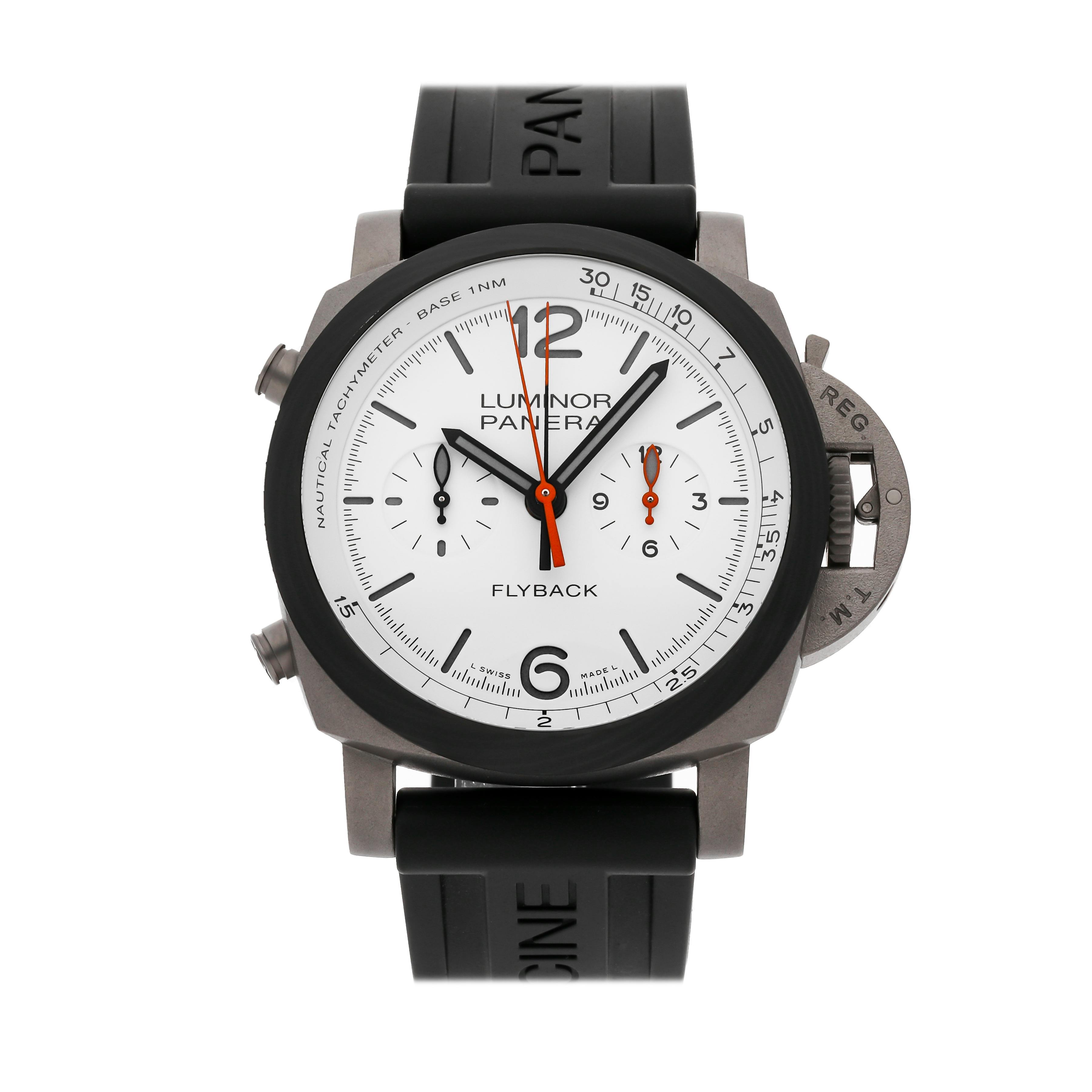 Pre-Owned Panerai Luminor Chrono Flyback Zebra PAM 1297