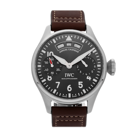 Vertical Pre-Owned IWC Big Pilot's Watch Annual Calendar Spitfire IW5027-02