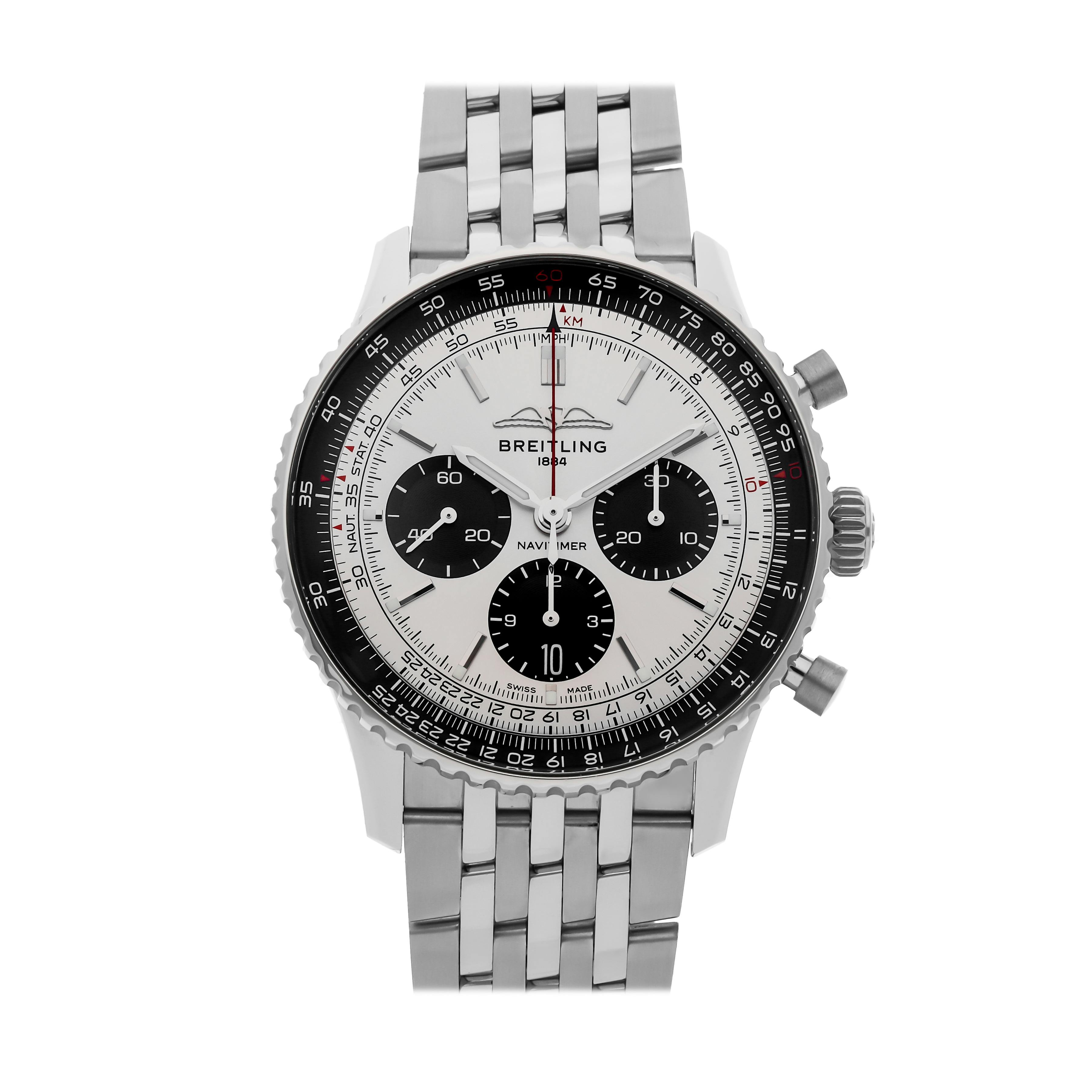 Vertical Pre-Owned Breitling Navitimer B01 Chronograph AB0138241G1A1