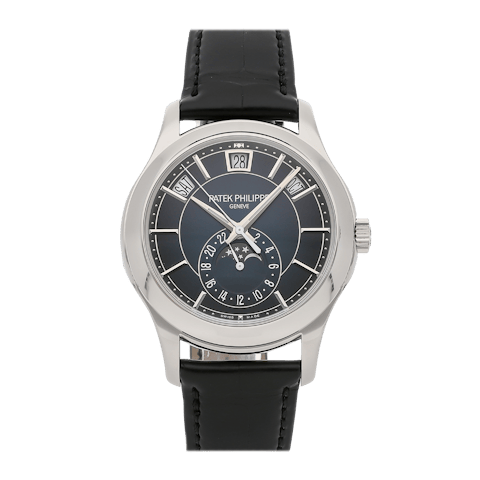 Vertical Pre-Owned Patek Philippe Complications Annual Calendar Moon Phases 5205G-013