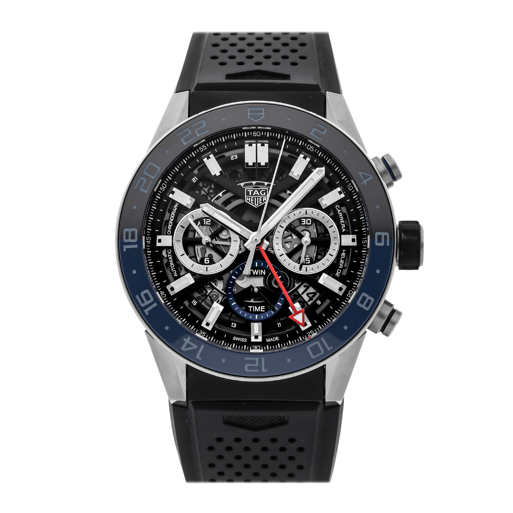 Vertical Pre-Owned Tag Heuer Carrera Chronograph GMT CBG2A1Z.FT6157