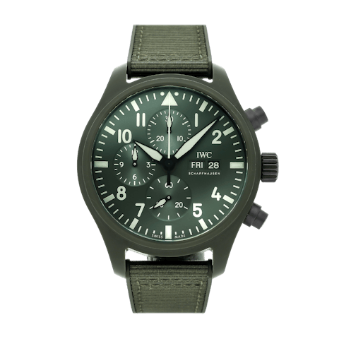 Vertical Pre-Owned IWC Pilot's Watch Chronograph Top Gun Edition "Woodland" IW3891-06