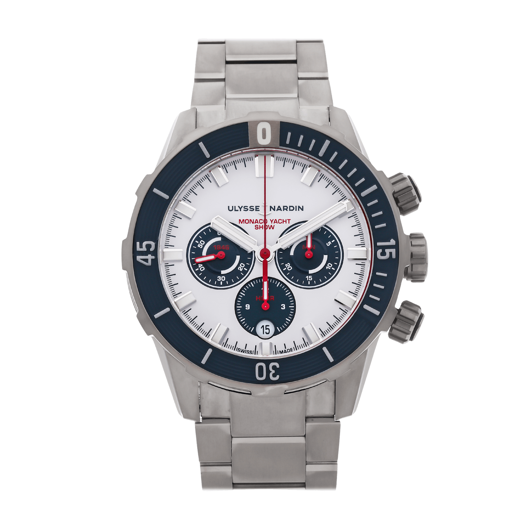 Vertical Pre-Owned Ulysse Nardin Diver Chronograph Monaco Yacht Show Edition 1503-170LE-0A-MON