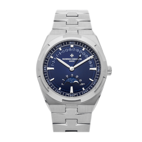Vertical Pre-Owned Vacheron Constantin Overseas Moon Phase Retrograde Date 4000V/210A-B911