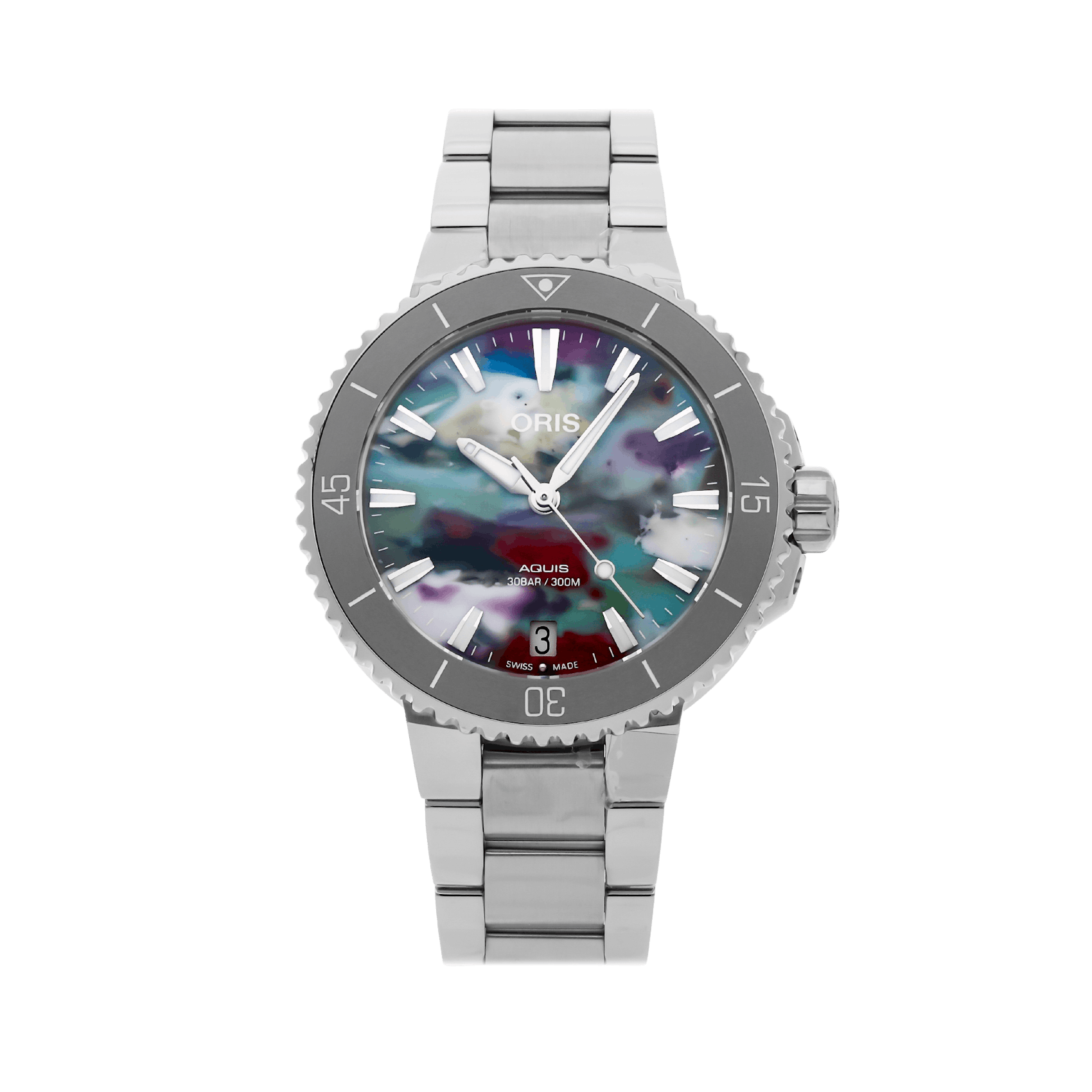 Vertical Pre-Owned Oris Aquis Date Upcycle 01 733 7770 4150-Set