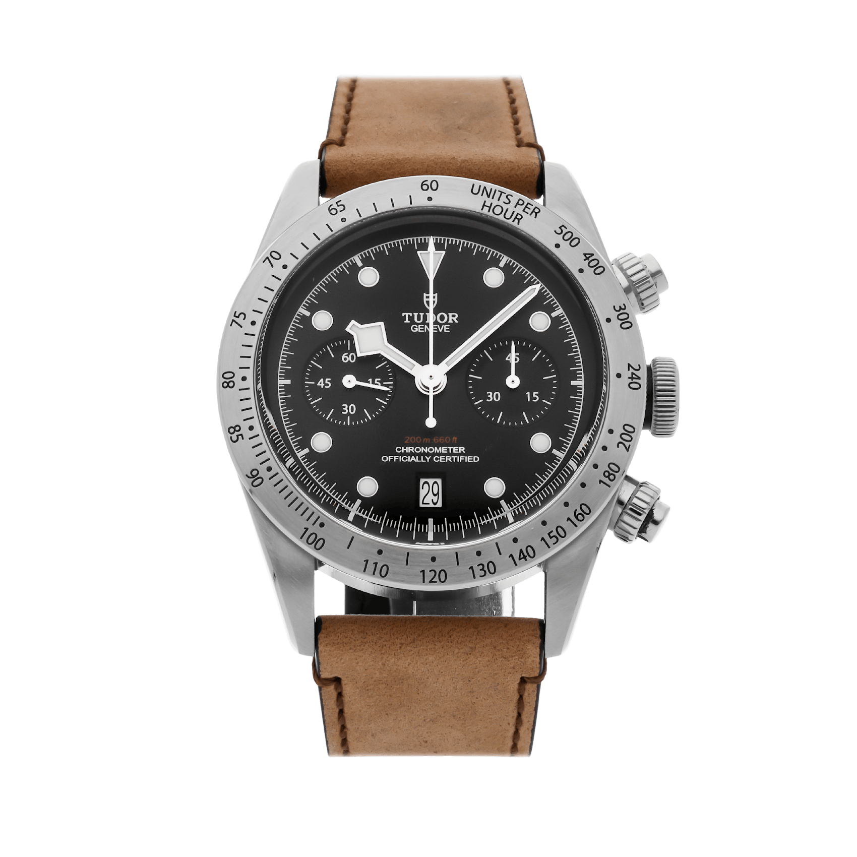 Vertical Pre-Owned Tudor Black Bay Chrono 79350