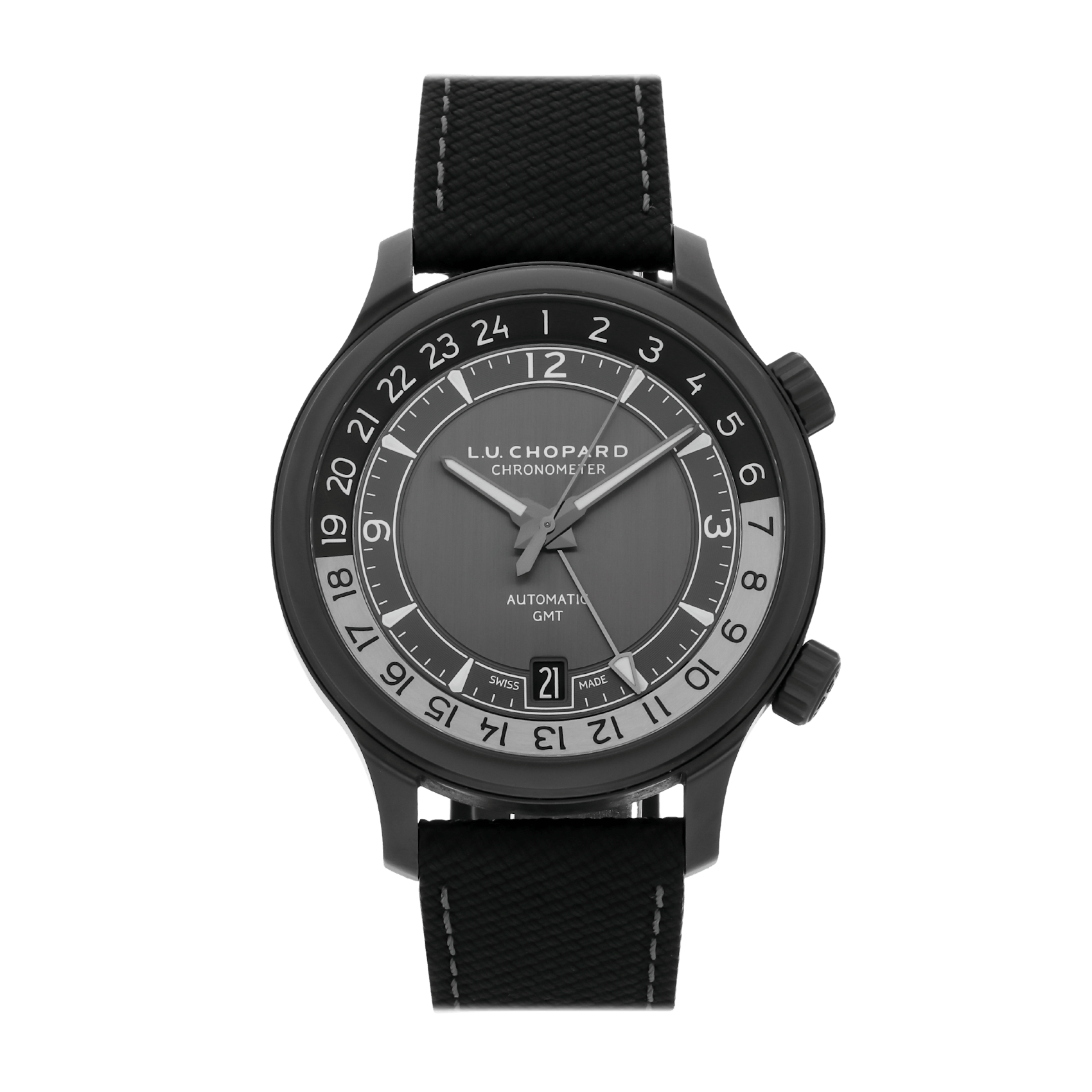 Vertical Pre-Owned Chopard L.U.C GMT One Black Limited Edition 168579-3004