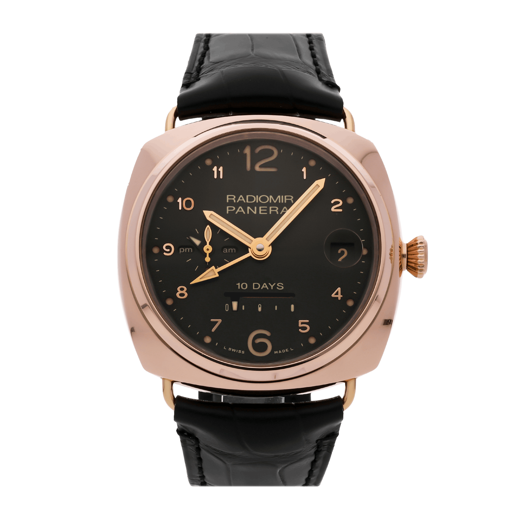 Vertical Pre-Owned Panerai Radiomir 10 Days GMT Oro Rosso PAM 497
