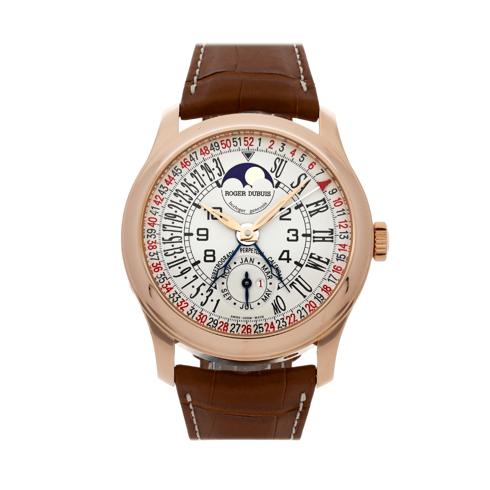 Vertical Hommage Perpetual Calendar Bi Retrograde