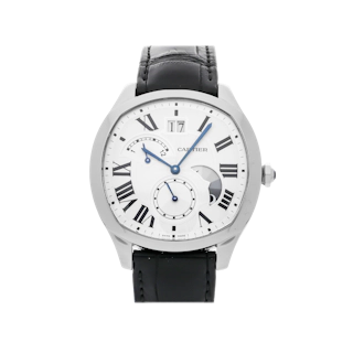 Vertical Pre-Owned Cartier Drive De Cartier Dual Time WSNM0005
