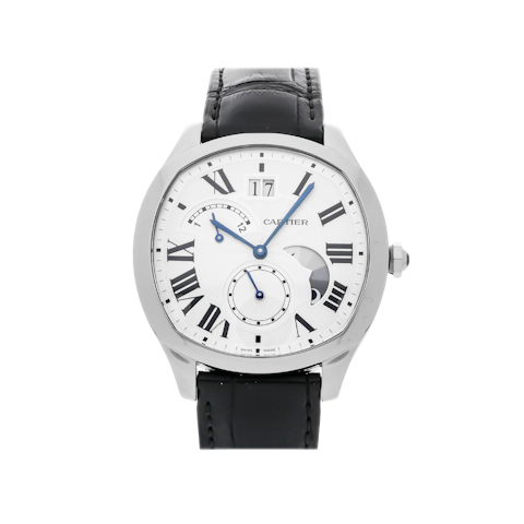 Vertical Pre-Owned Cartier Drive De Cartier Dual Time WSNM0005