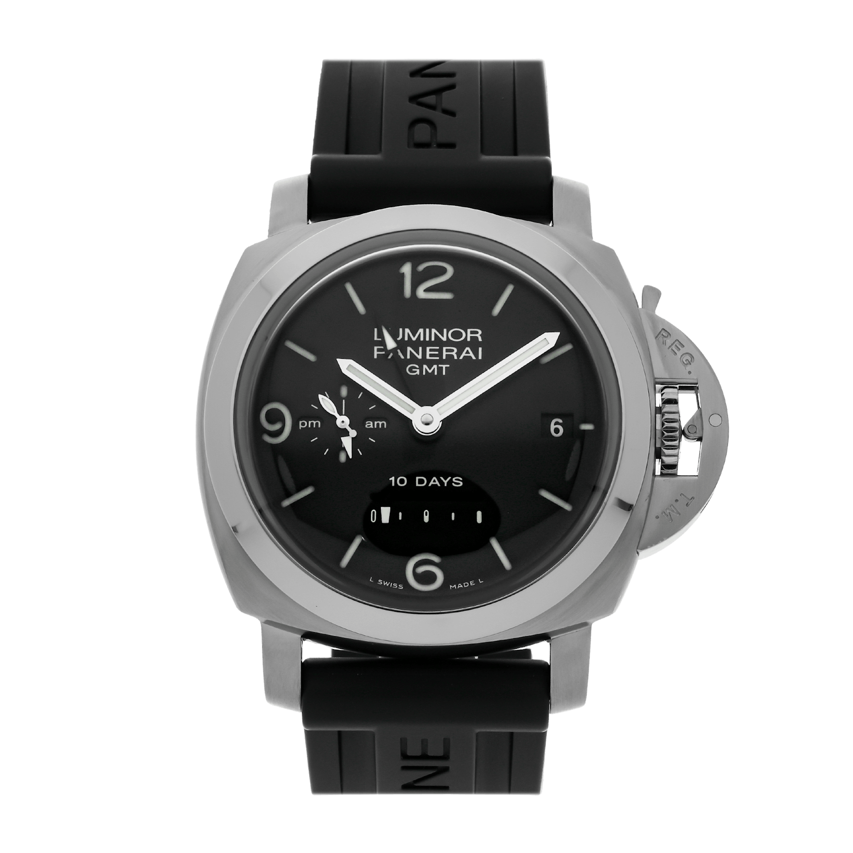 Vertical Pre-Owned Panerai Luminor 1950 10 Days GMT PAM 270