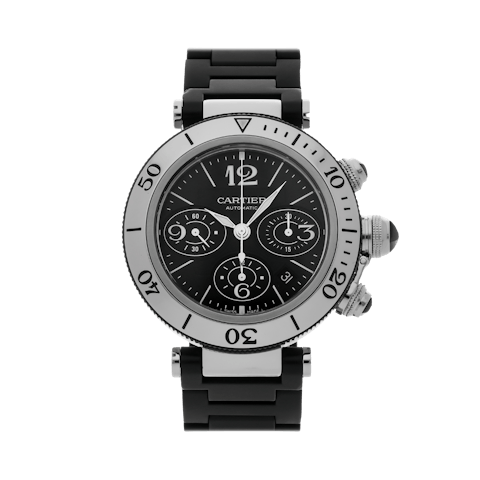 Vertical Pre-Owned Cartier Pasha Seatimer Chronograph W31088U2
