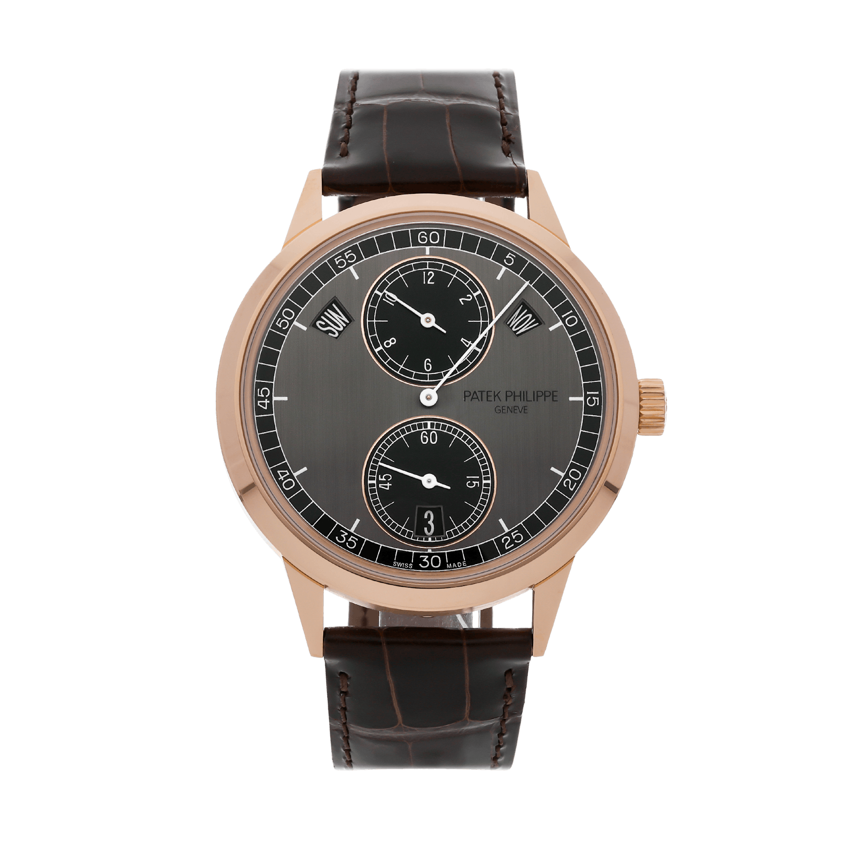 Vertical Pre-Owned Patek Philippe Complications Annual Calendar Regulator 5235/50R-001