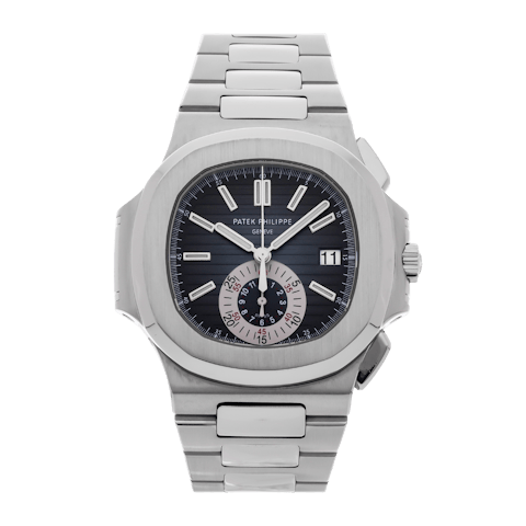 Vertical Pre-Owned Patek Philippe Nautilus Chronograph 5980/1A-001