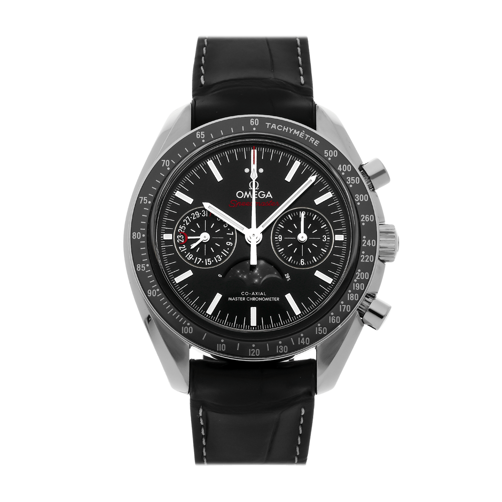 Vertical Pre-Owned Omega Speedmaster Moonwatch Moonphase Chronograph 304.33.44.52.01.001