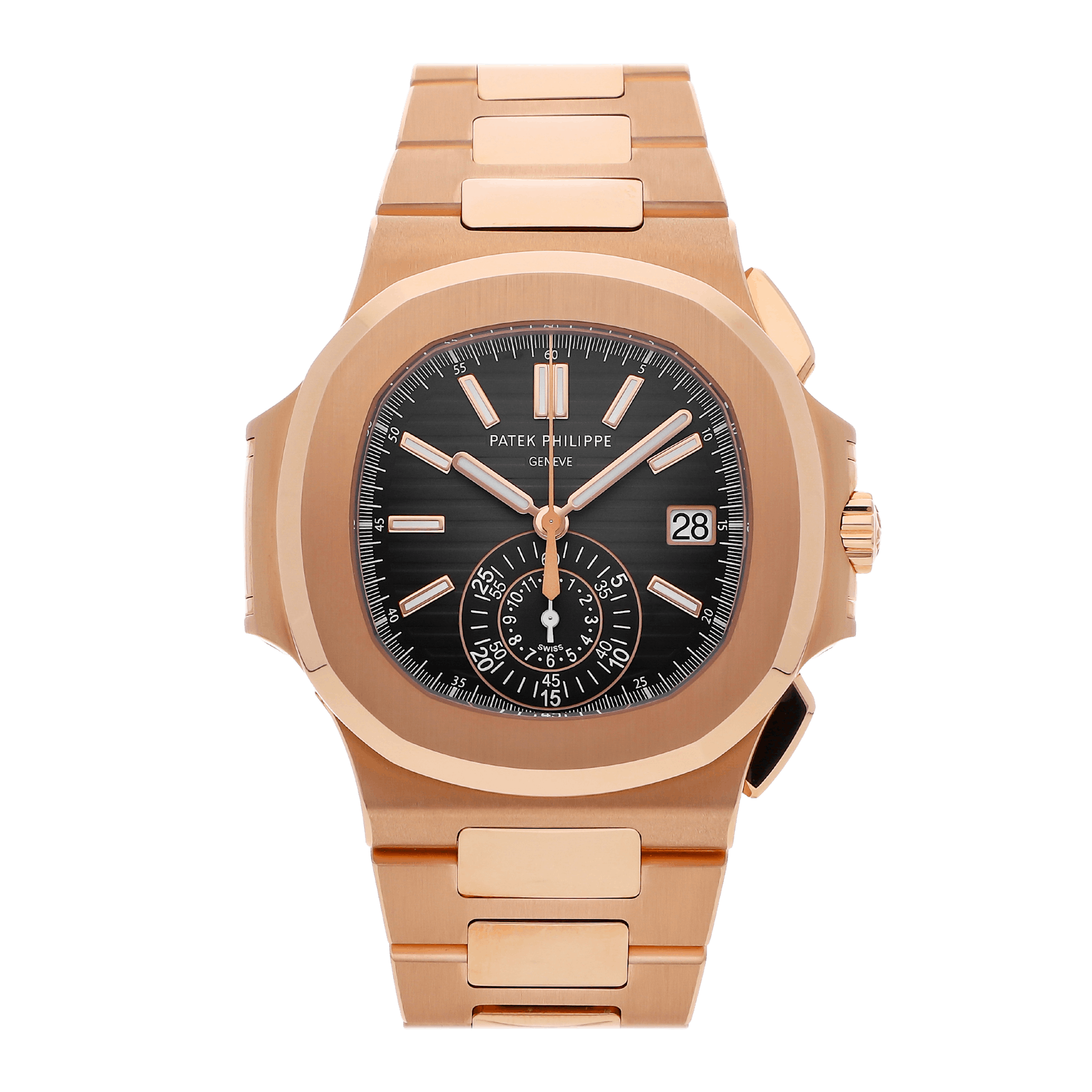 Vertical Pre-Owned Patek Philippe Nautilus Chronograph Date 5980/1R-001