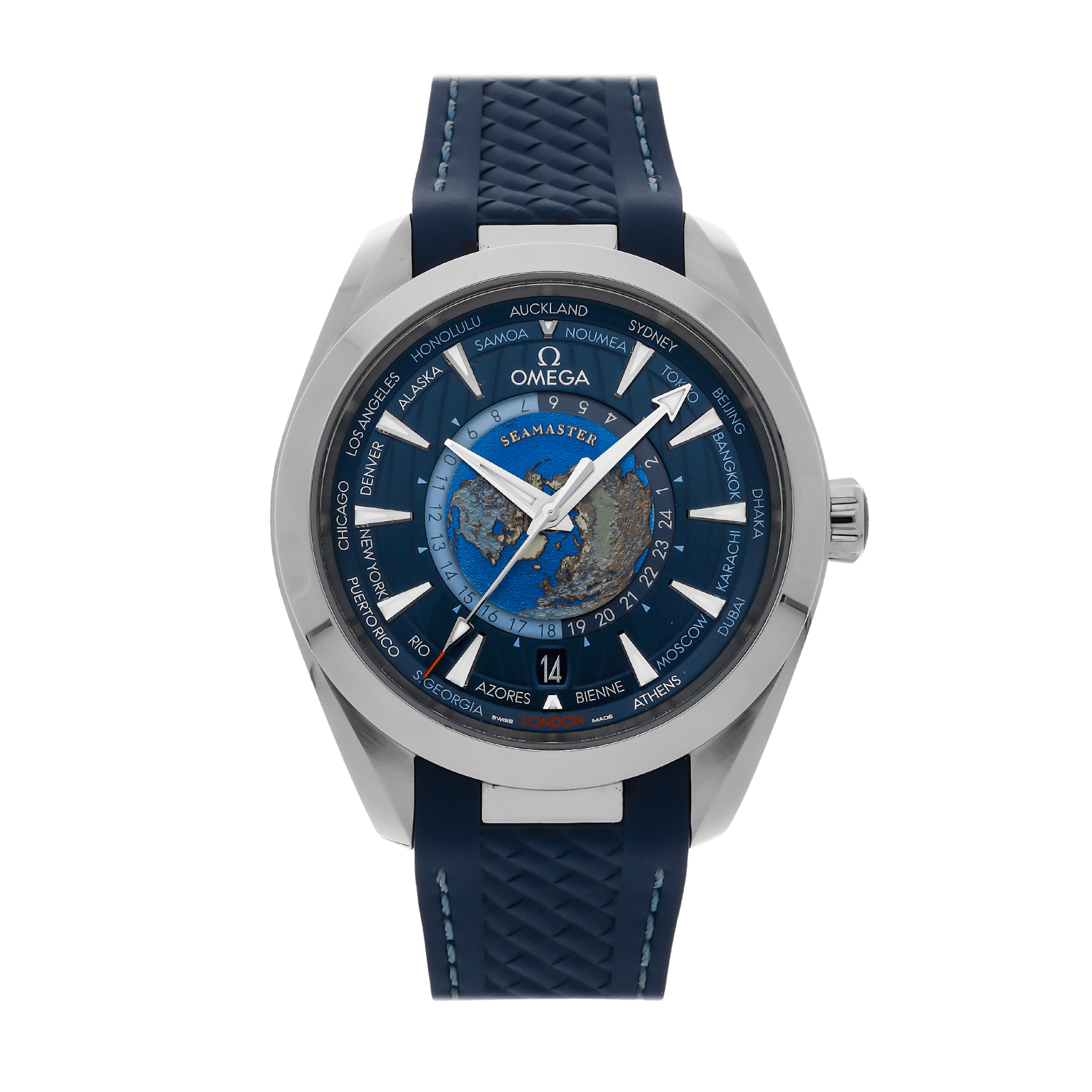 Vertical Pre-Owned Omega Seamaster Aqua Terra 150M GMT Worldtimer 220.12.43.22.03.001