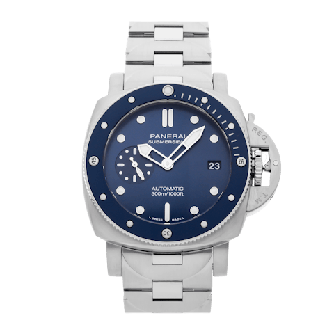 Vertical Pre-Owned Panerai Submersible Blu Notte PAM 1068