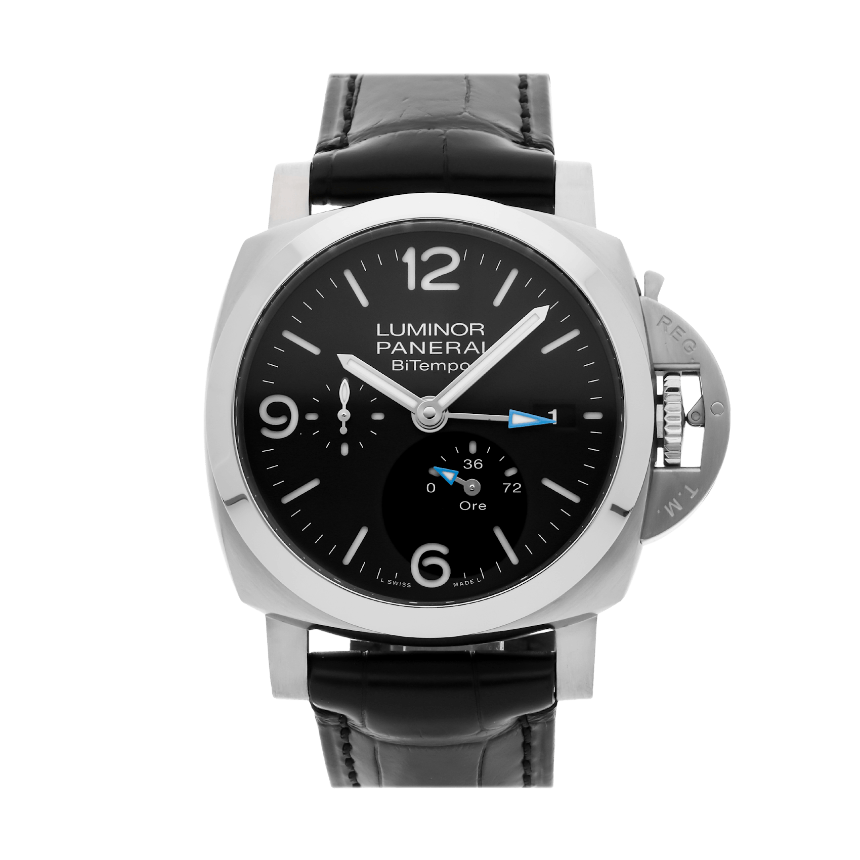 Vertical Pre-Owned Panerai Luminor BiTempo GMT PAM 1360