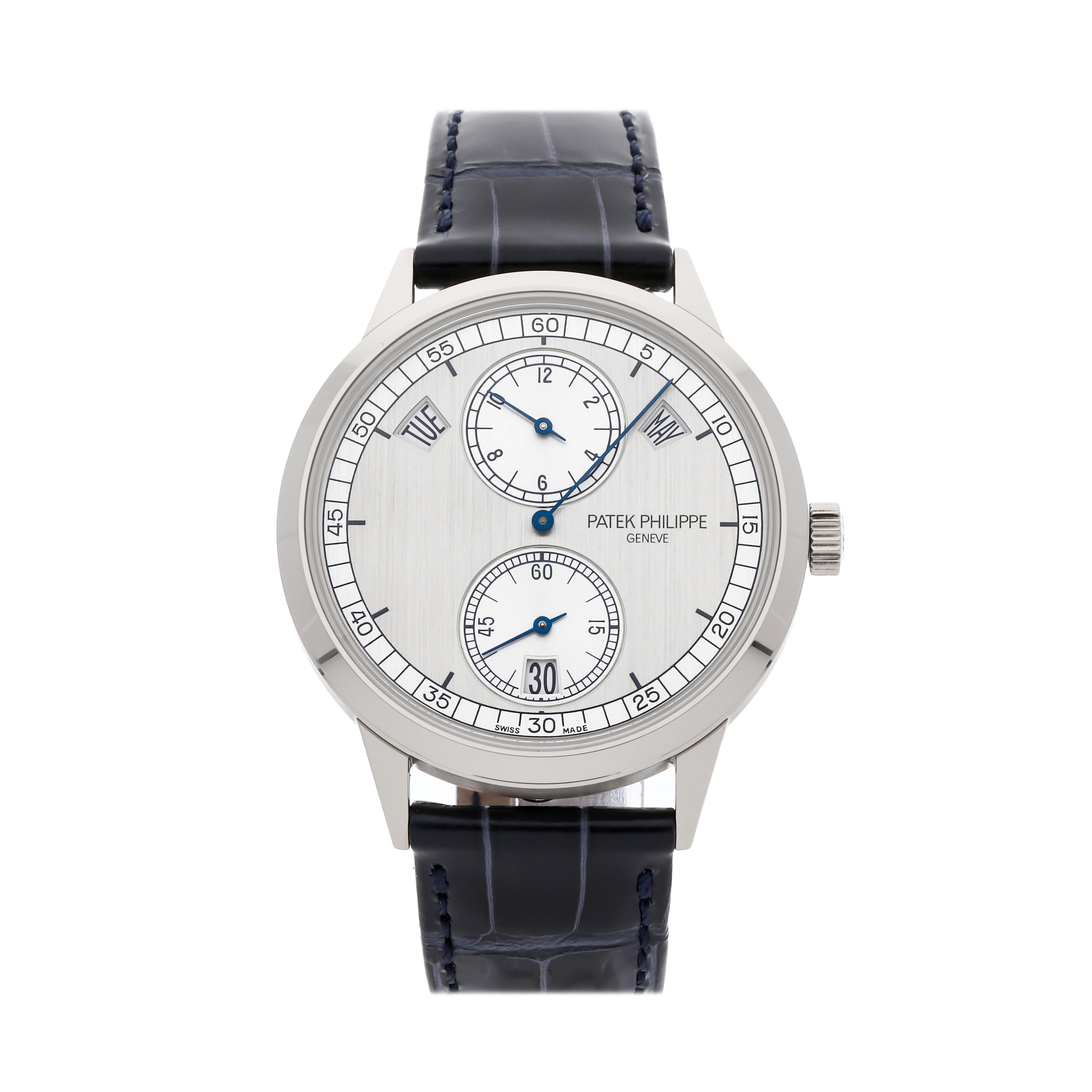 Vertical Pre-Owned Patek Philippe Complications Annual Calendar Regulator 5235G-001