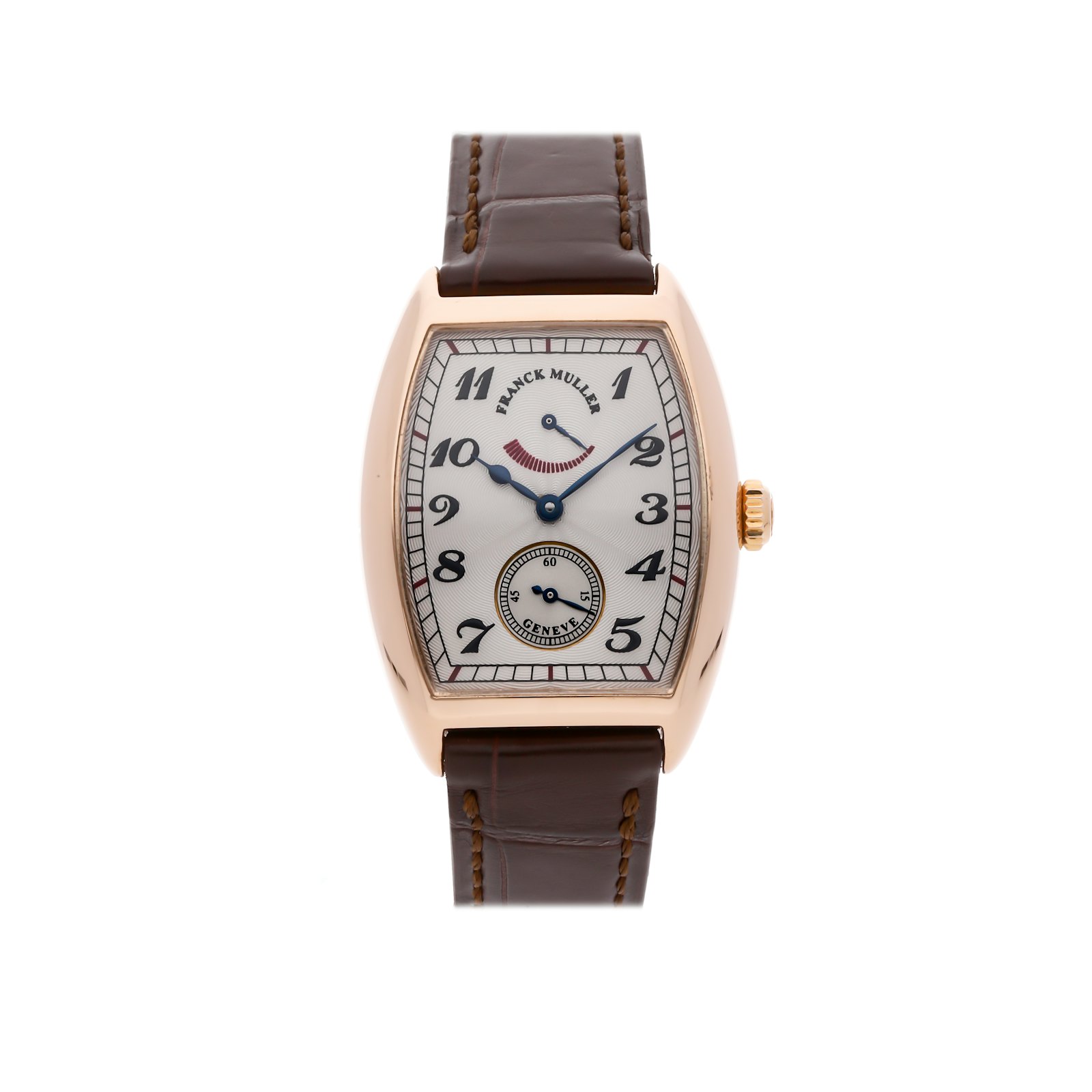 Franck Muller Cintree Curvex Rose Gold Manual Wind Strap Watch