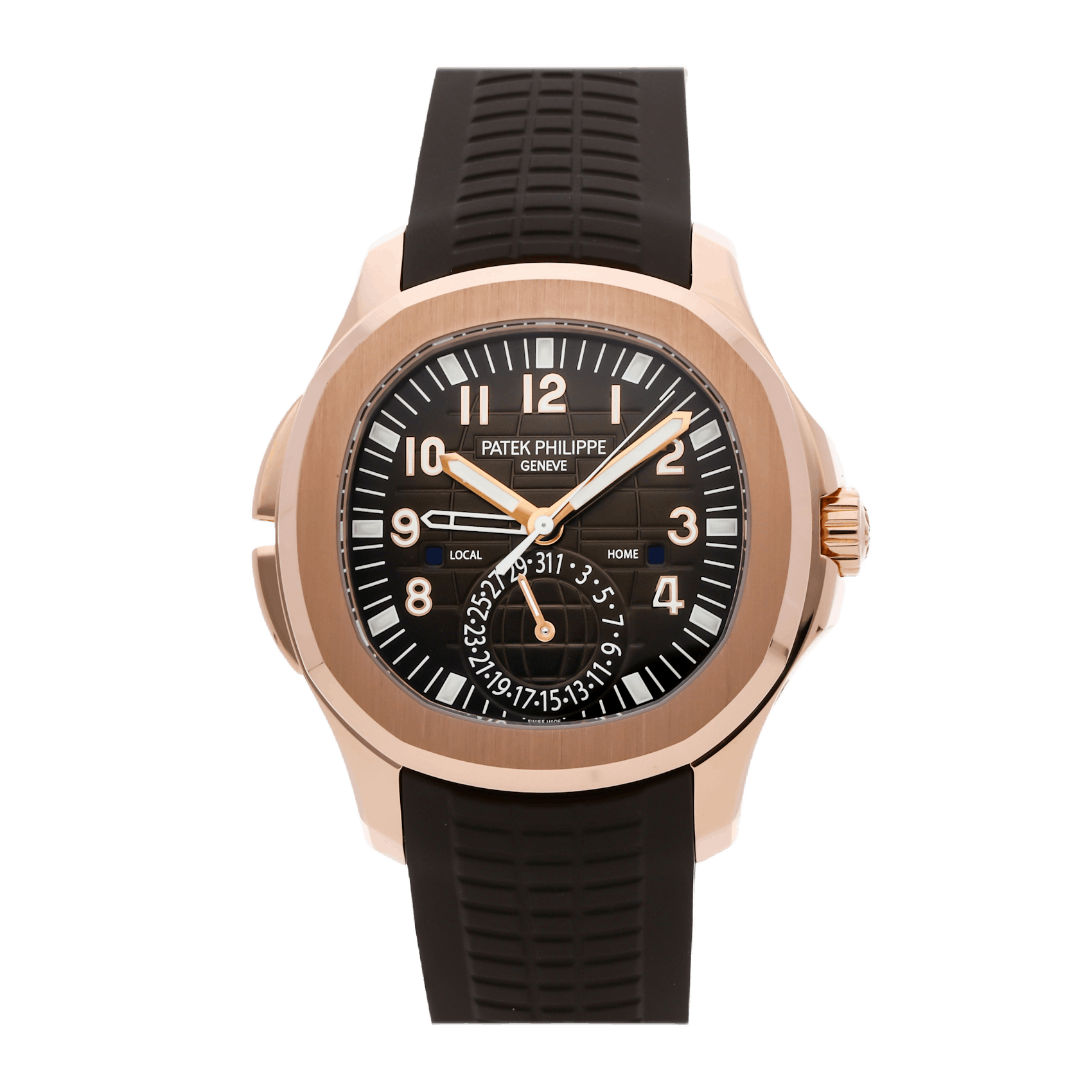 Vertical Pre-Owned Patek Philippe Aquanaut Travel-Time 5164R-001