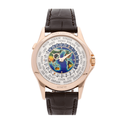 Vertical Pre-Owned Patek Philippe Complications World Time 5131R-010