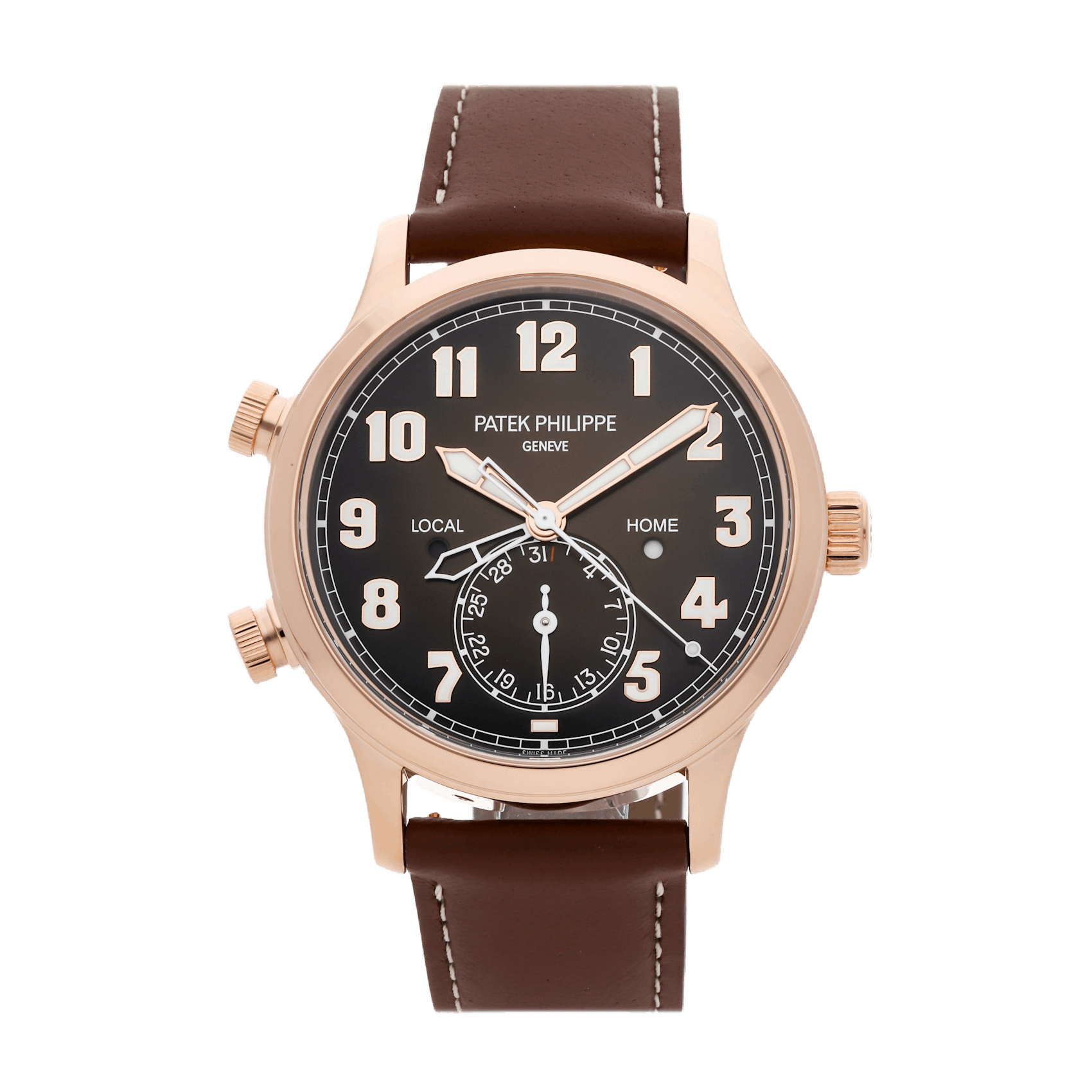 Vertical Pre-Owned Patek Philippe Complications Calatrava Pilot Travel Time 5524R-001