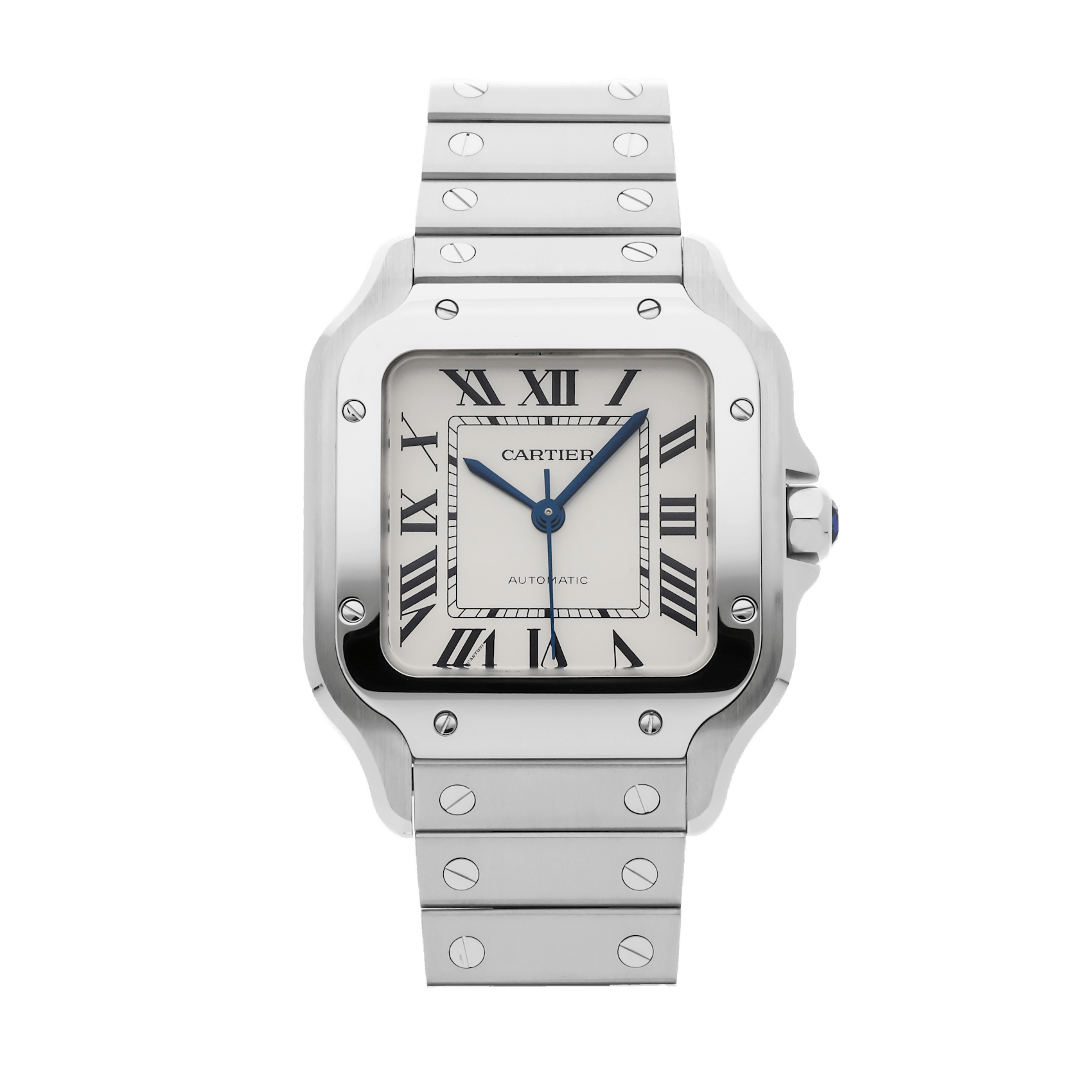 Vertical Pre-Owned Cartier Santos De Cartier Medium Model WSSA0029