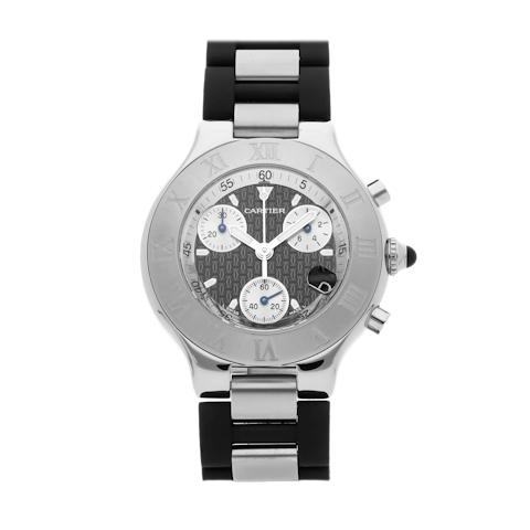 Vertical Pre-Owned Cartier Must 21 Chronoscaph W10125U2