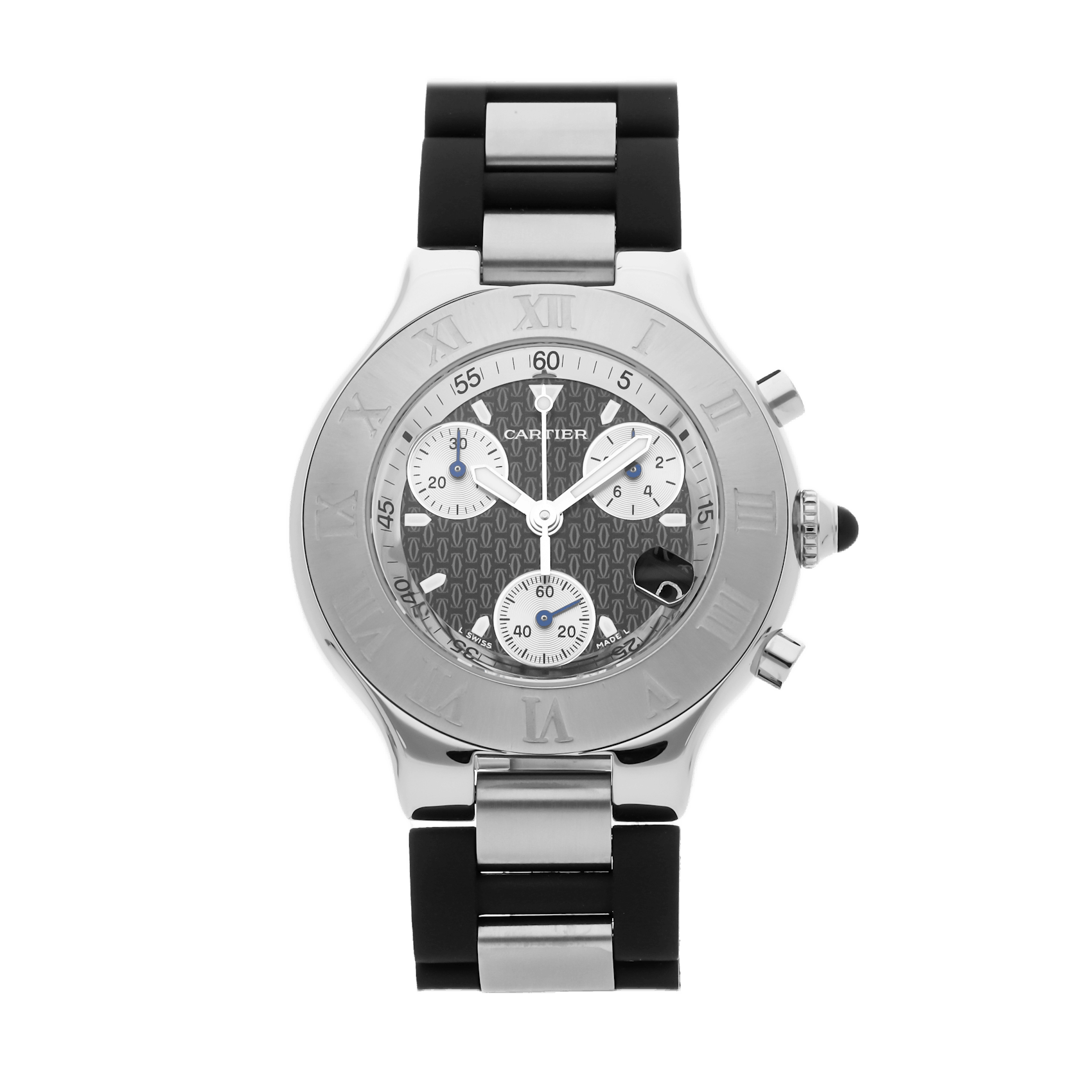 Vertical Pre-Owned Cartier Must 21 Chronoscaph W10125U2