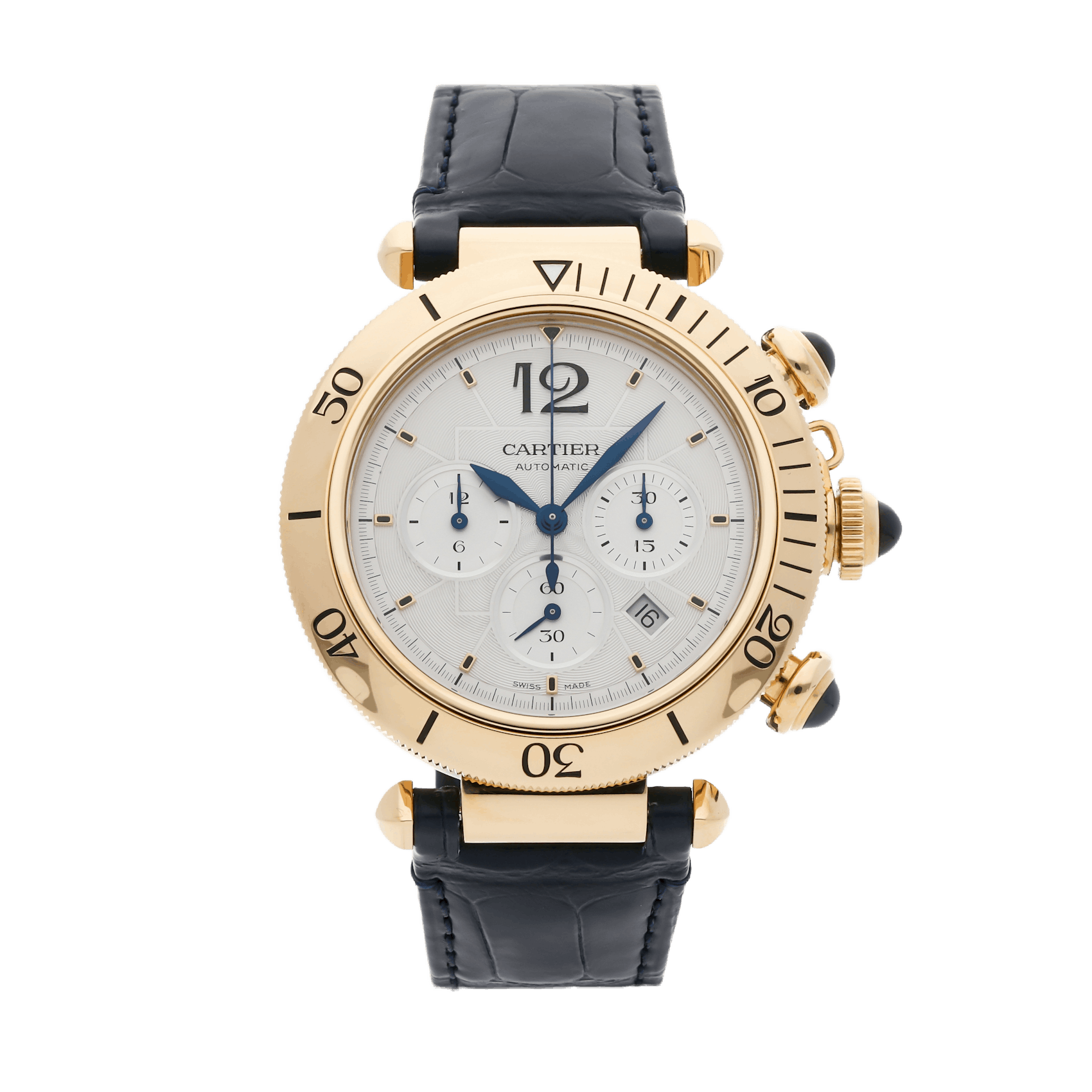 Vertical Pre-Owned Cartier Pasha de Cartier Chronograph WGPA0017