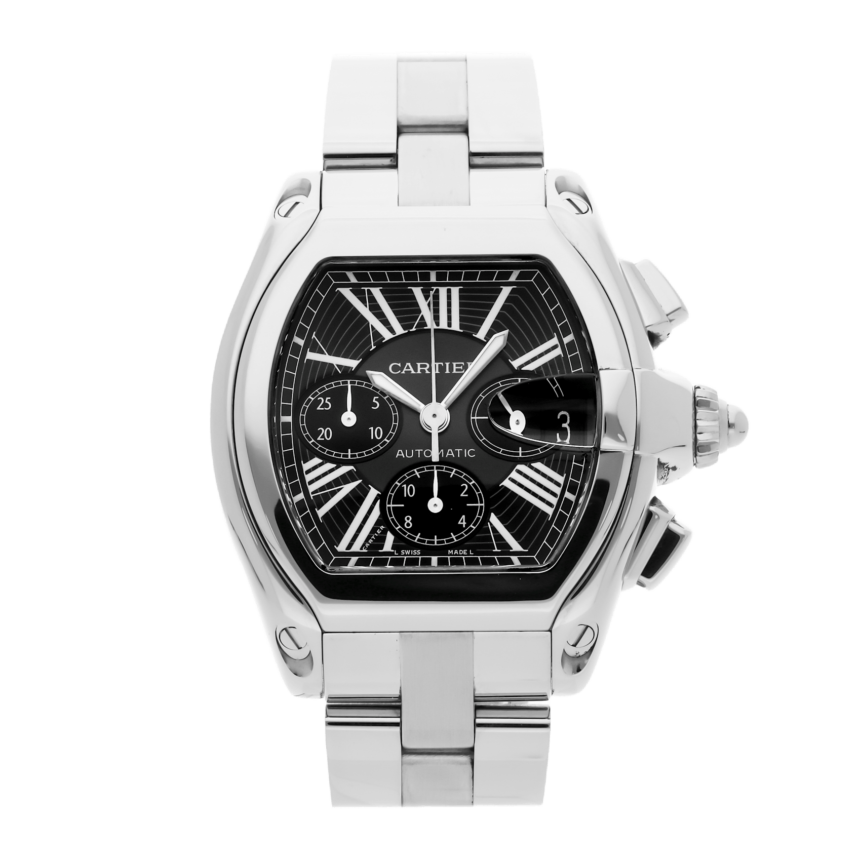 Vertical Pre-Owned Cartier Roadster Chronograph W62020X6