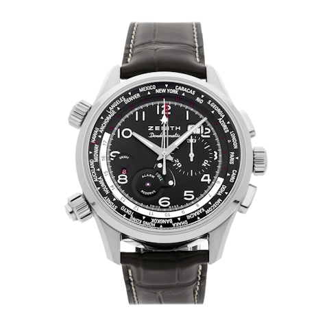 Vertical Pre-Owned Zenith El Primero Pilot Doublematic 03.2400.4046/21.C721