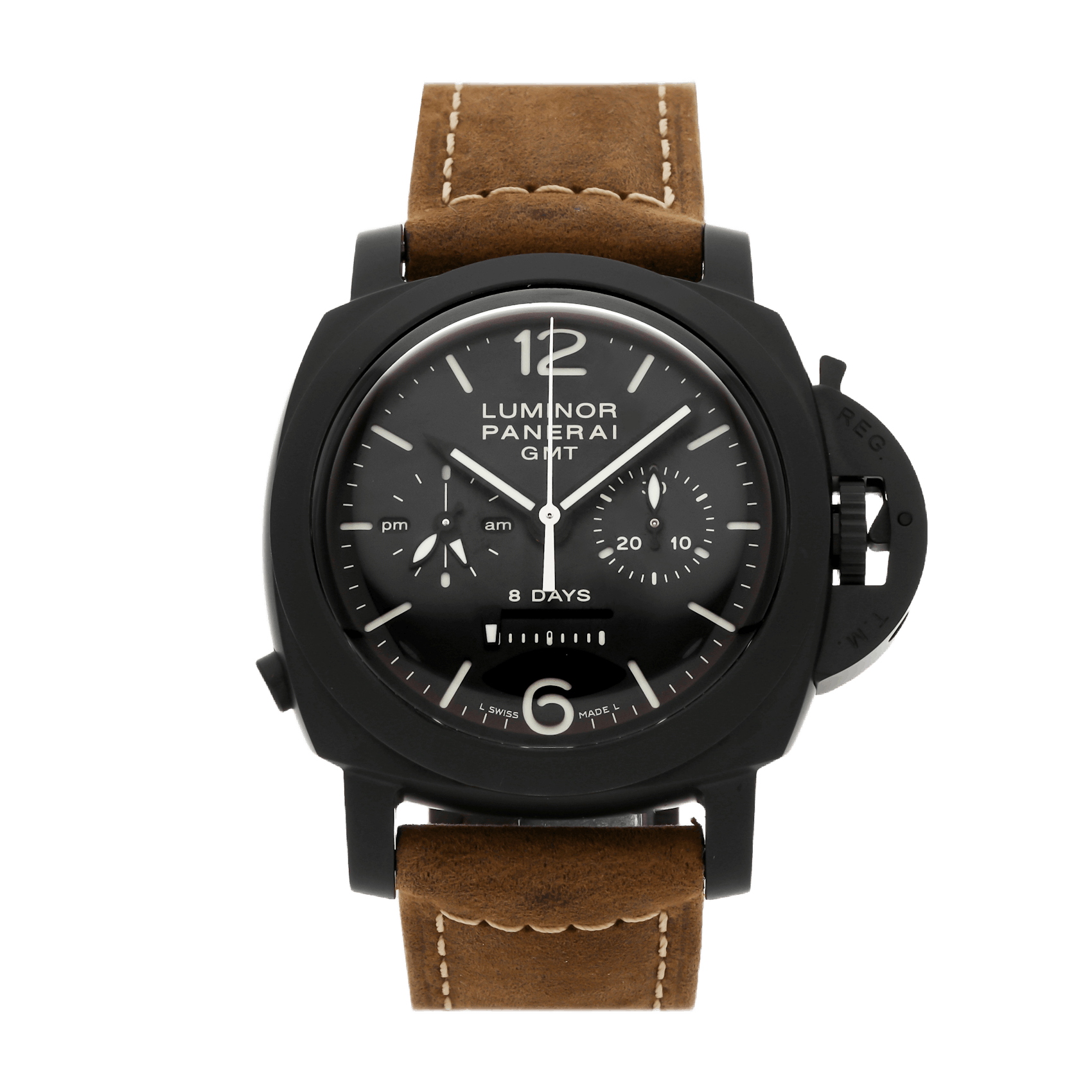 Vertical Luminor 1950 Chrono Monopulsante 8 Days GMT