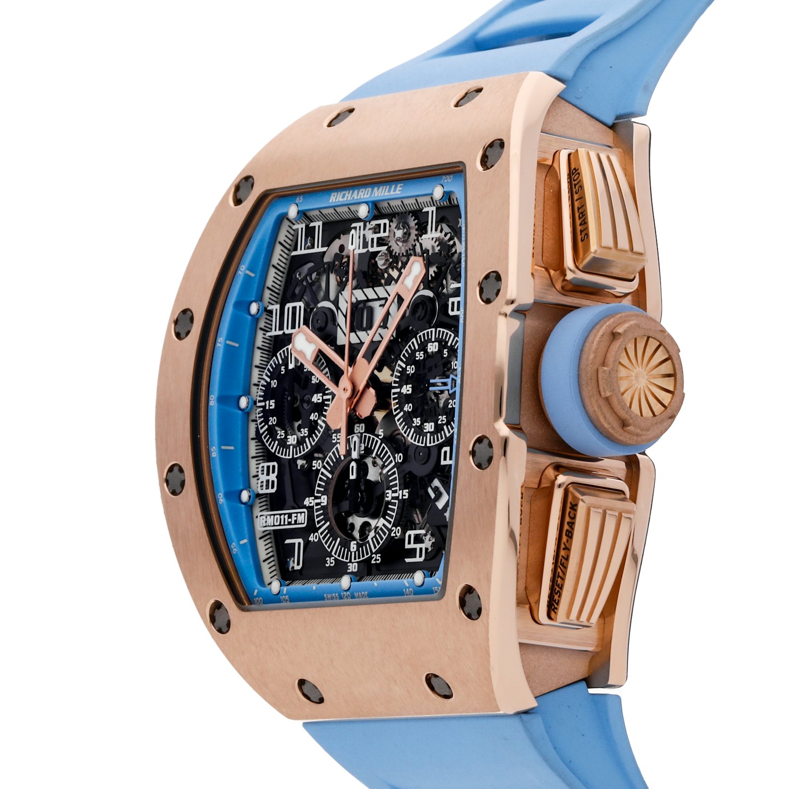 Richard Mille RM 011 Felipe Massa Rose Gold Skeleton Dial Auto