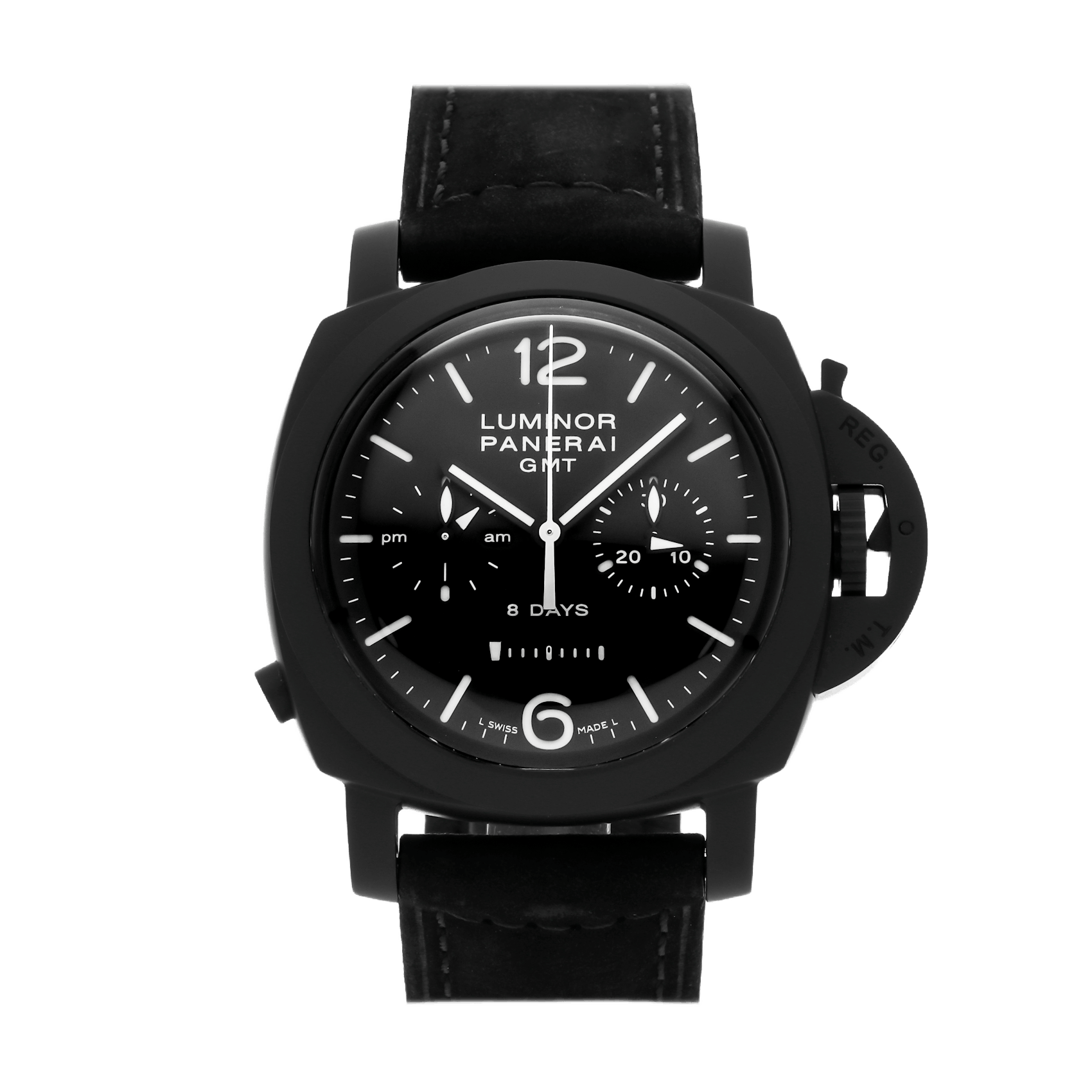 Vertical Luminor 1950 Chrono Monopulsante 8 Days GMT