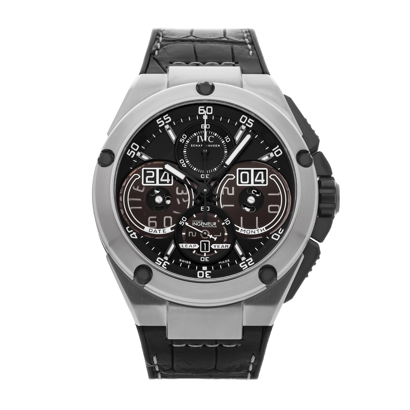 Vertical Ingenieur Perpetual Calendar Digital Date-Month