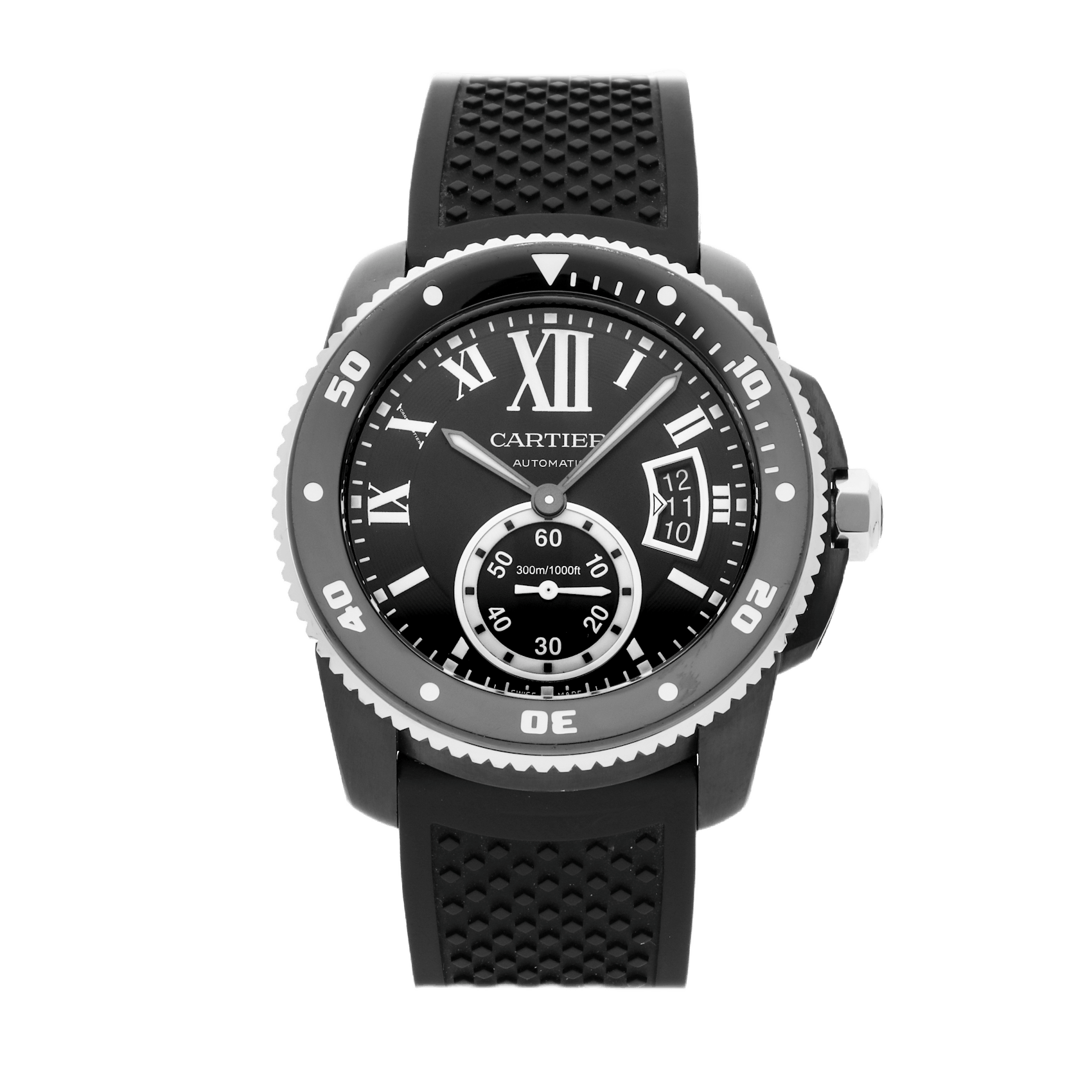 Vertical Calibre de Cartier Carbon Diver