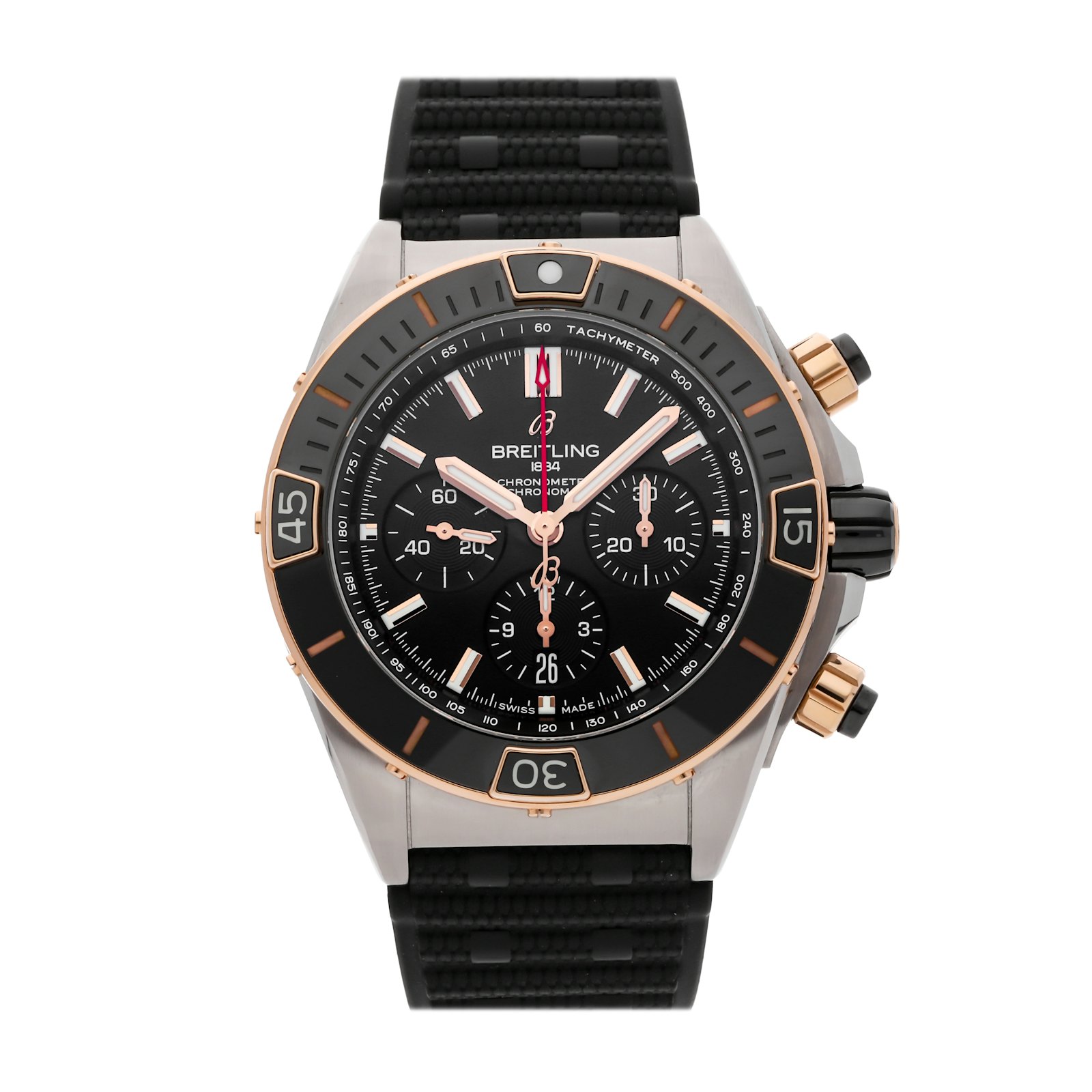 Breitling Super Chronomat B01 44Mm Stahl Roségold Auto Herren Uhr