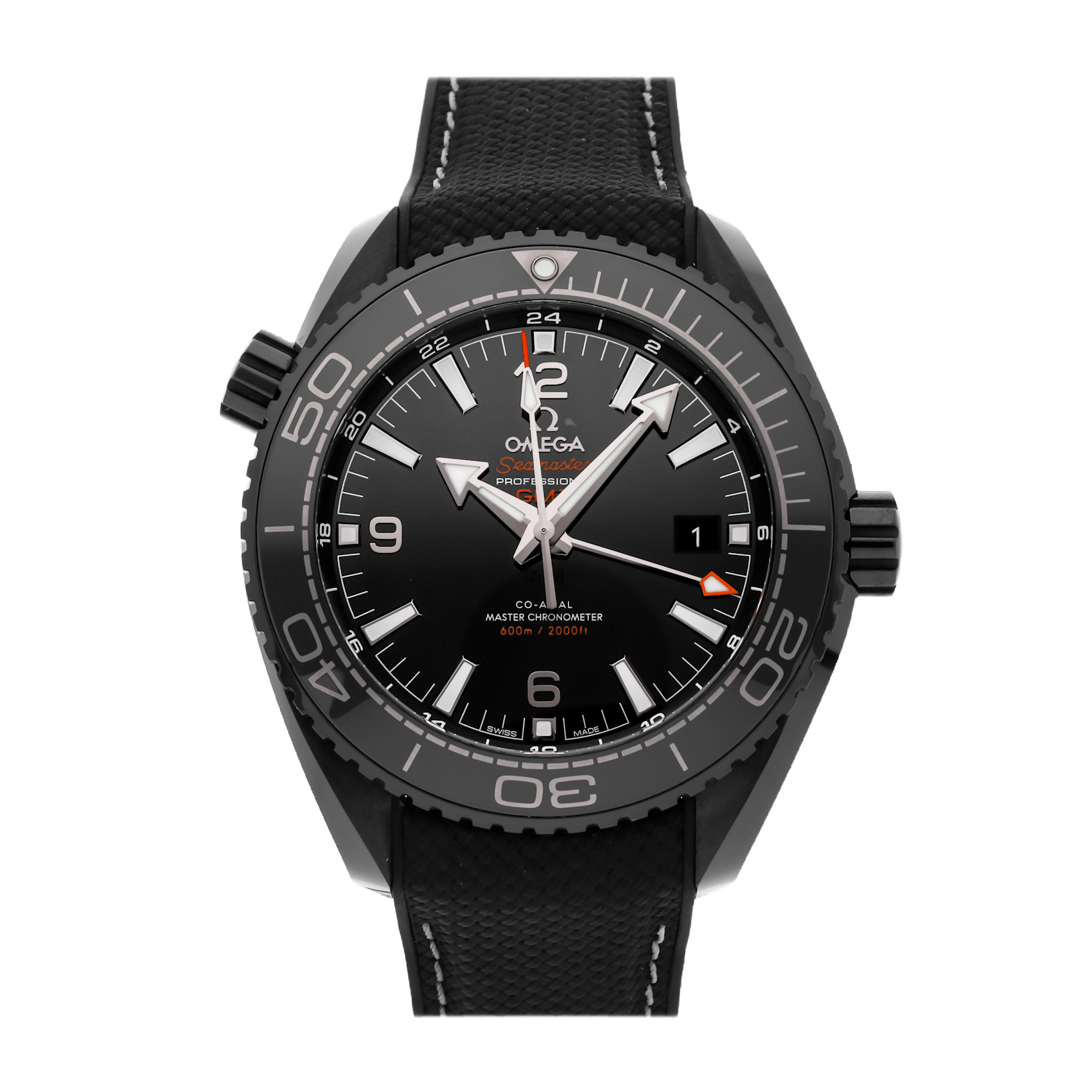 Vertical Seamaster Planet Ocean 600M GMT "Deep Black"
