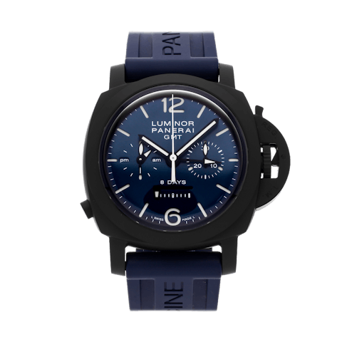 Vertical Luminor Chrono Monopulsante 8 Giorni GMT Blu Notte